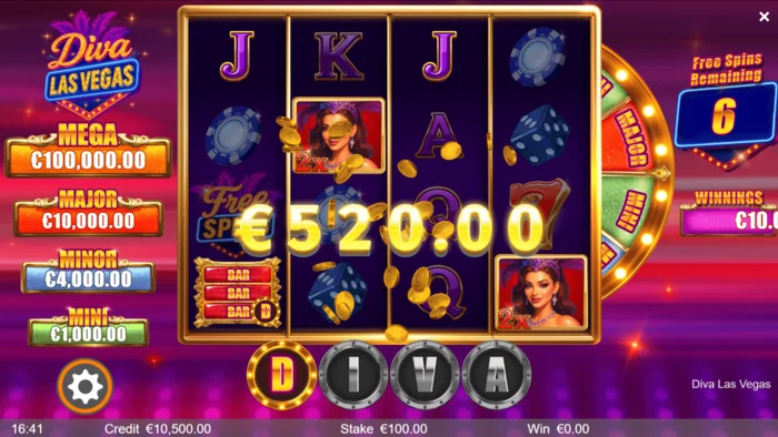 Diva Las Vegas - vinningssamsetning með Wilds